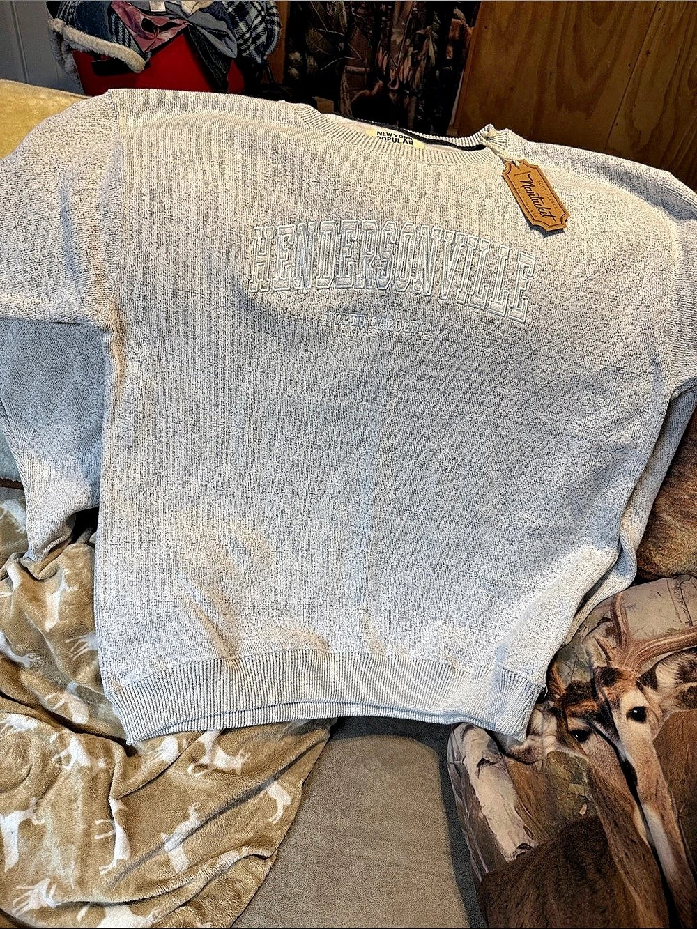 New York Popular Hendersonville Nantucket Soft Fleece Sweatshirt Gray 2XL